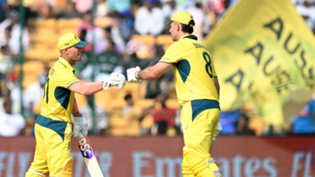 David Warner and Mitchell Marsh Pathnership vs Pakistan